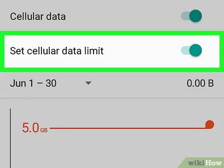 محدودیت دیتا (Data Limit)را چک کنید