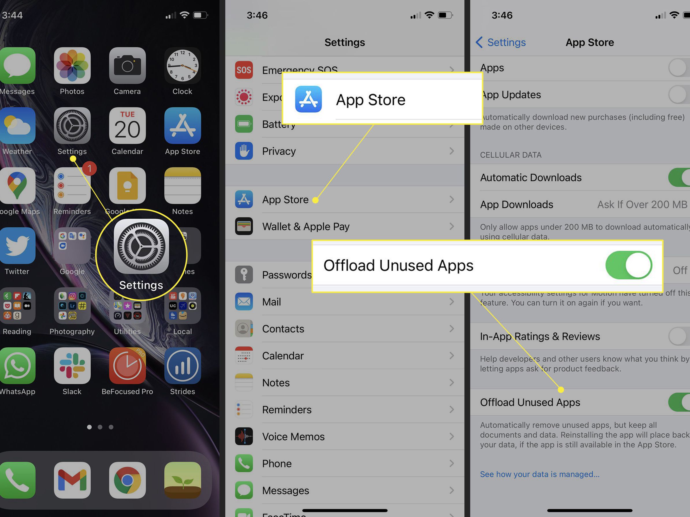 خالی کردن حافظه آیفون Offload Unused Apps در iOS 11